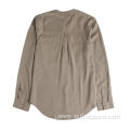Women's Blouse Long Sleeve Tencel Lady Flat Shirt